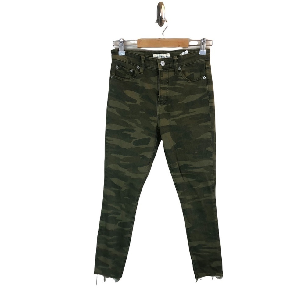 Lucky Brand Bridgette crop camouflage jeans 0/25ankle skinnyā